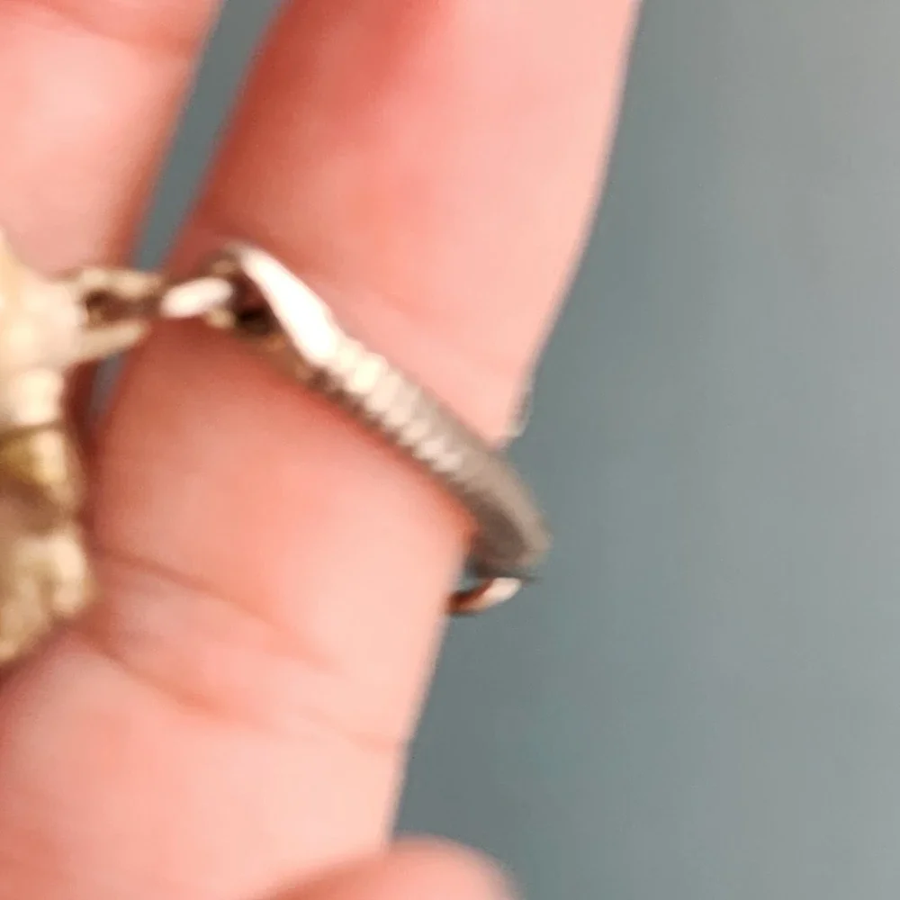 Vintage Gold Tone Elephant Keychain Lucky Animal Charm Key Ring Boho Bag Gift